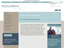 Tablet Screenshot of maine.adoption.americanadoptions.com