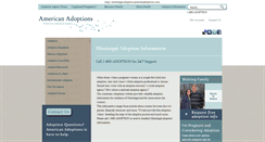 Desktop Screenshot of mississippi.adoption.americanadoptions.com