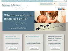 Tablet Screenshot of americanadoptions.com